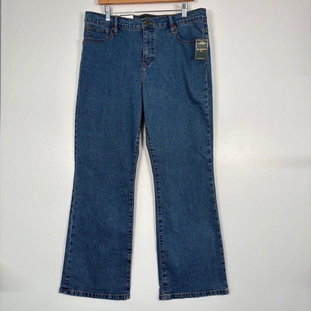 Lauren Ralph Lauren Womens Jeans 14P Blue Slimming Fit Classic Bootcut NWT‎